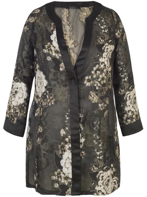 black-beige-floral-jacquard-organza-coat-with-contrast-satin-trim