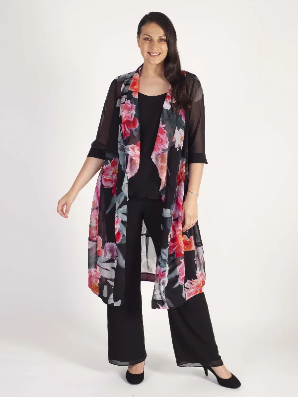 blk-pink-peony-print-shawl-collar-chiffon-coat