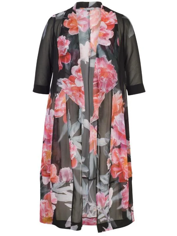 blk-pink-peony-print-shawl-collar-chiffon-coat