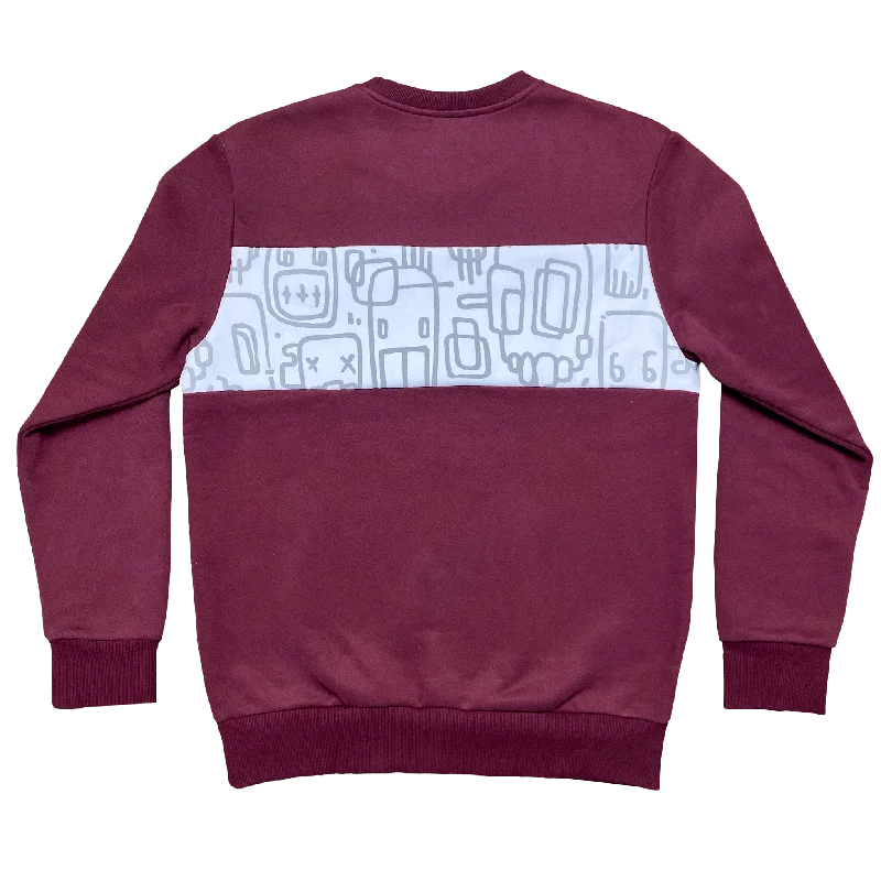 Line Sketch Embroidered Crewneck