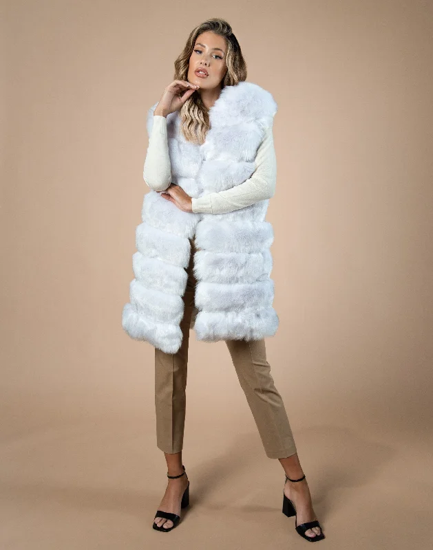 Eight Panel Faux Fur Gilet