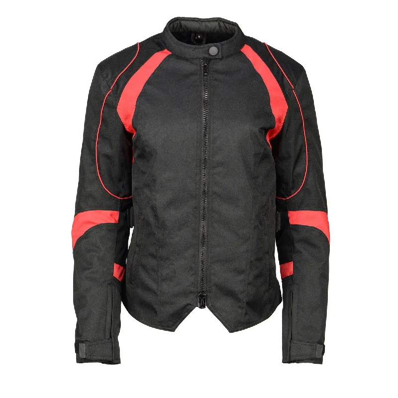 M Boss Motorcycle Apparel BOS22706 Women's Black and Red Motorcycle