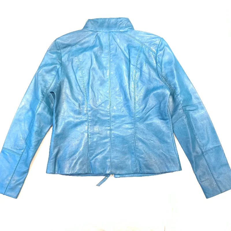 Scully Ladies Western Ocean Blue Lambskin Jacket