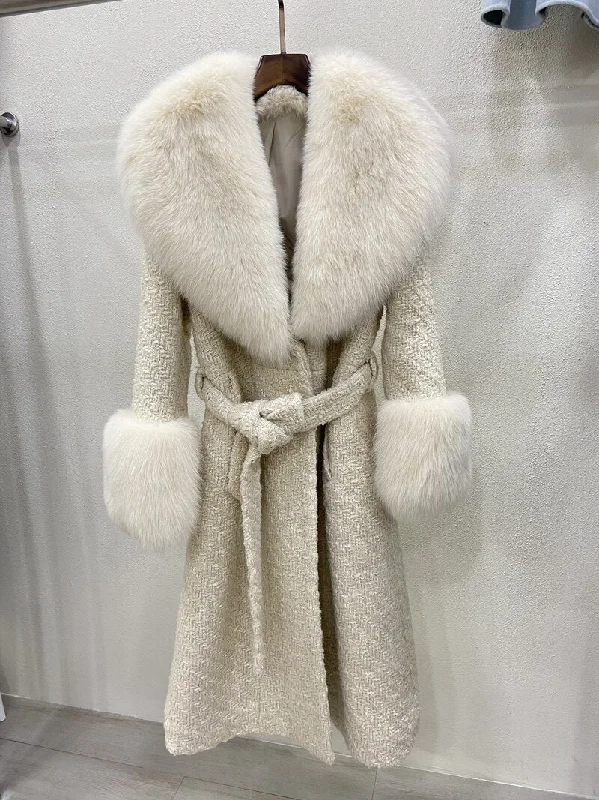 Big Fur Collar & Cuff Trench Coats