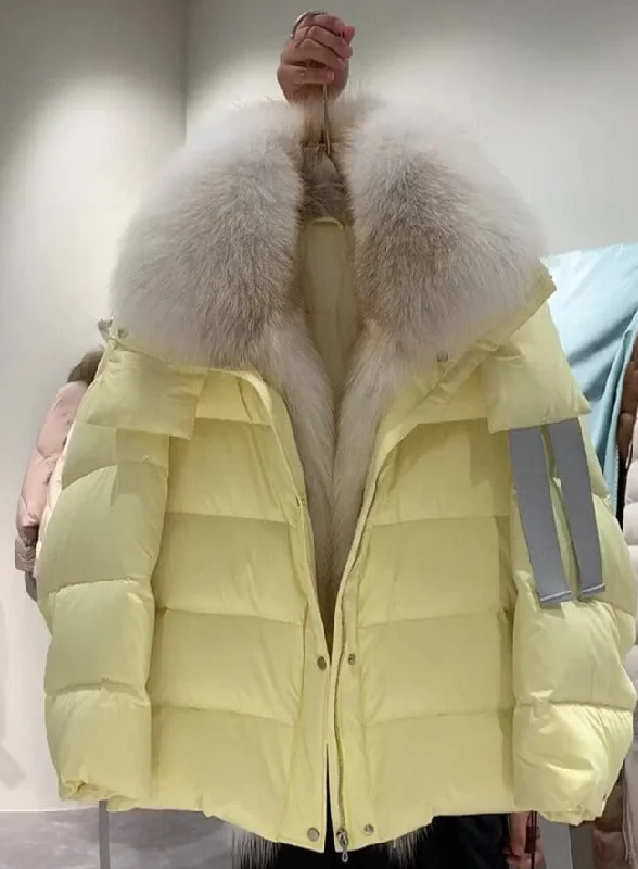 Collection of Down Puffer Jackets Big Fur Collar