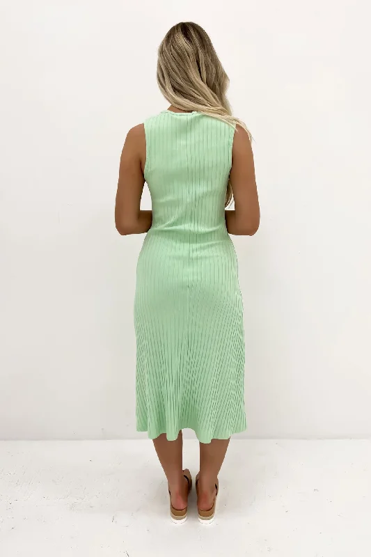 Amelie Rib Dress Fresh Mint