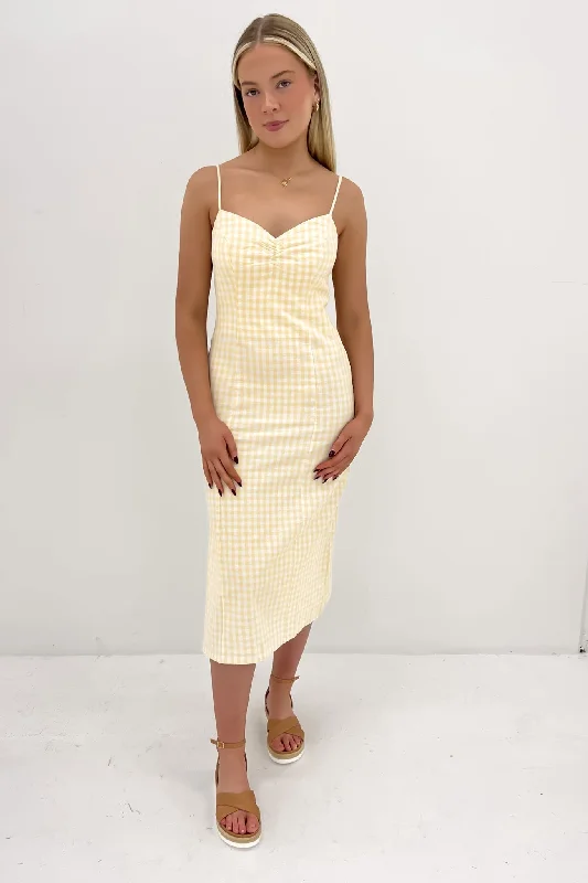 Bailey Midi Dress Lemon