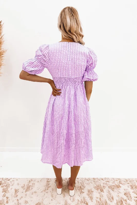 Bethany Midi Dress Lilac