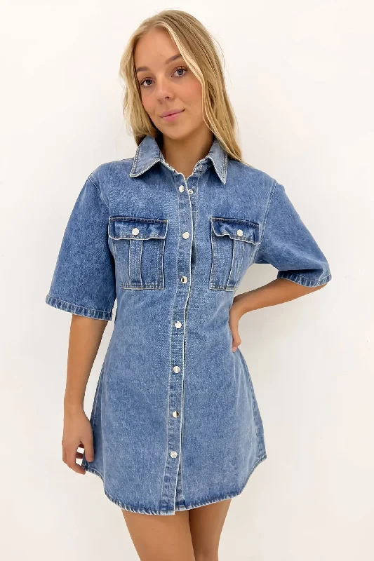 Emerson Denim Mini Dress Blue