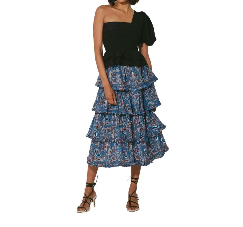 Lana Midi Skirt In Lazuli