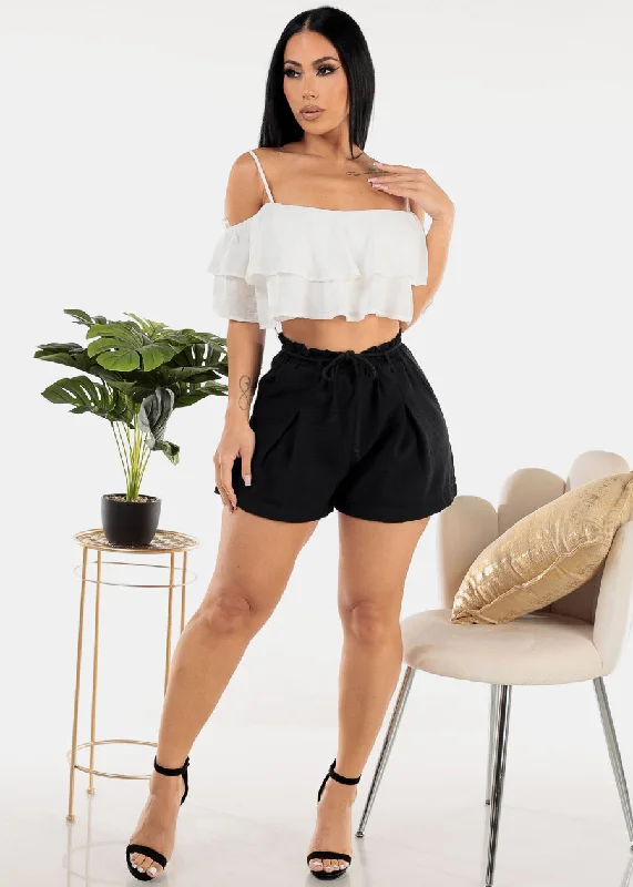 black-high-drawstring-waist-pleated-shorts-hmsp80227blk