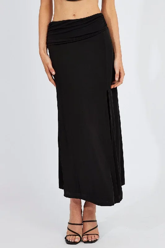 black-maxi-skirt-asymmetric-hem-sl3643-84p-1