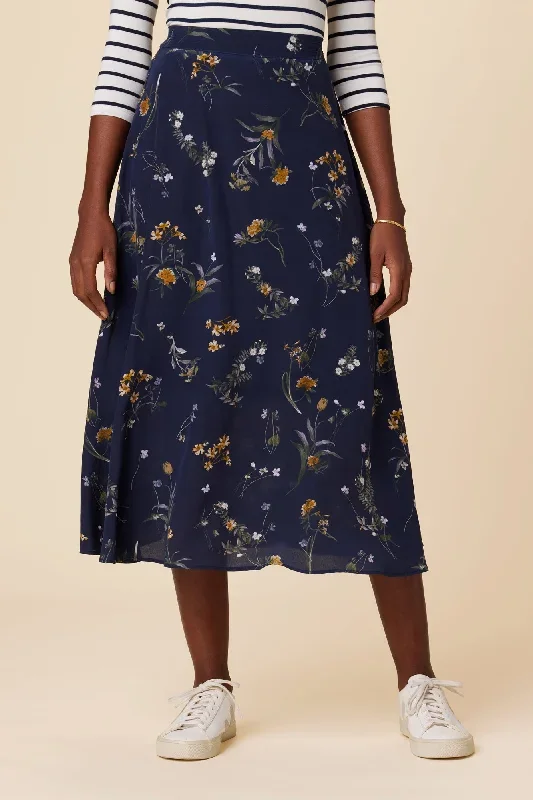 Blaze Washable Silk Skirt - Ana Floral