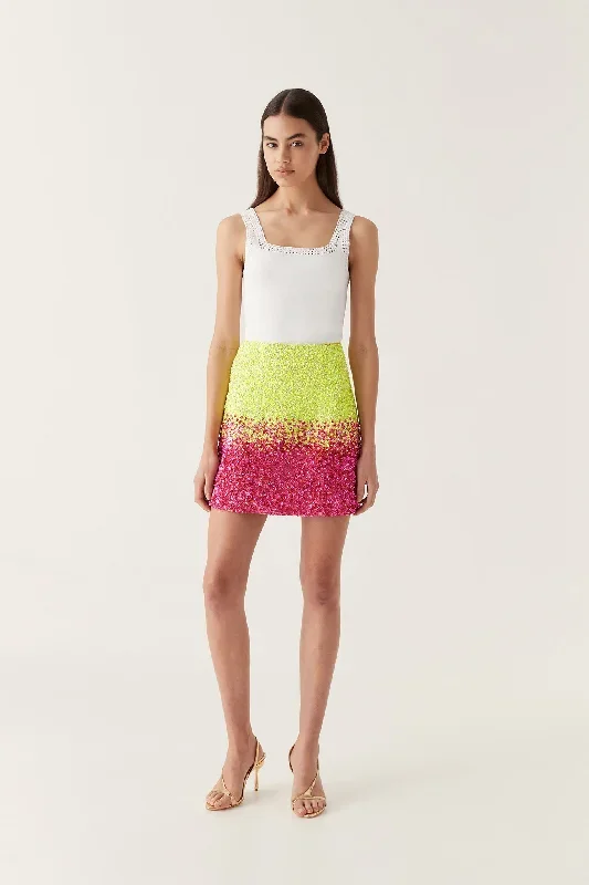 calypso-ombre-mini-skirt-ombre-light-lime-green