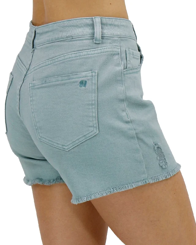 casual-colored-aqua-denim-shorts