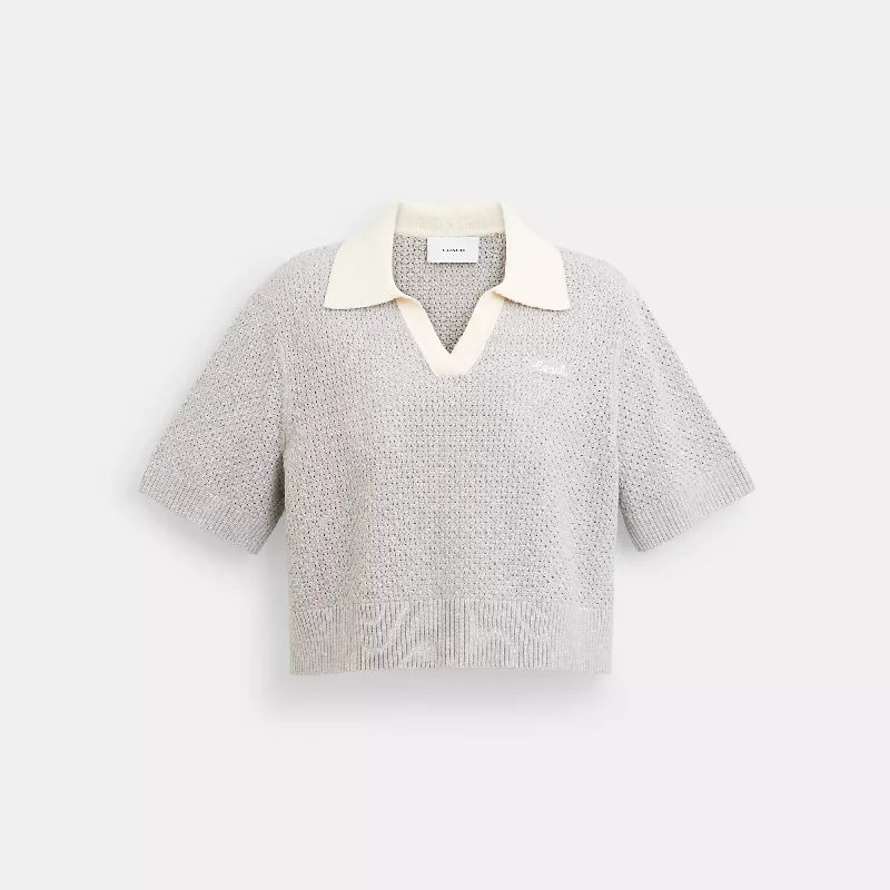 Coach Outlet Cropped Knit Polo