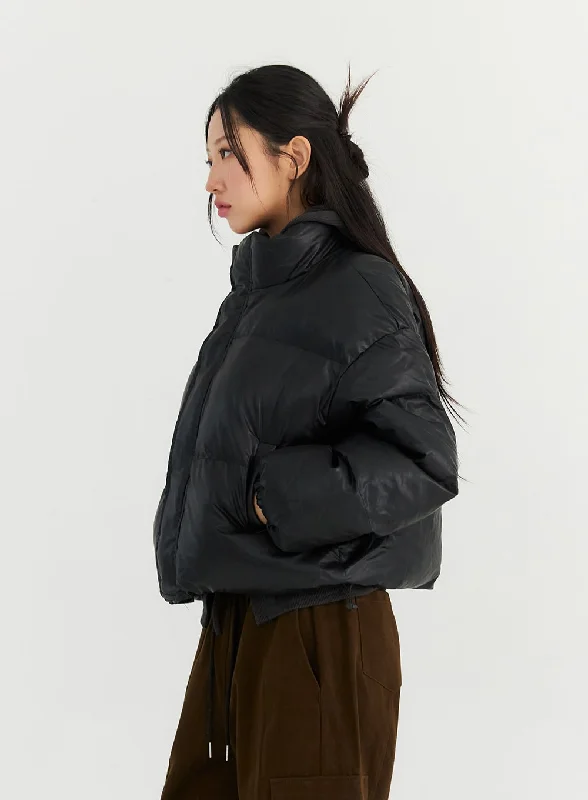 half-neck-faux-leather-puffer-cn303