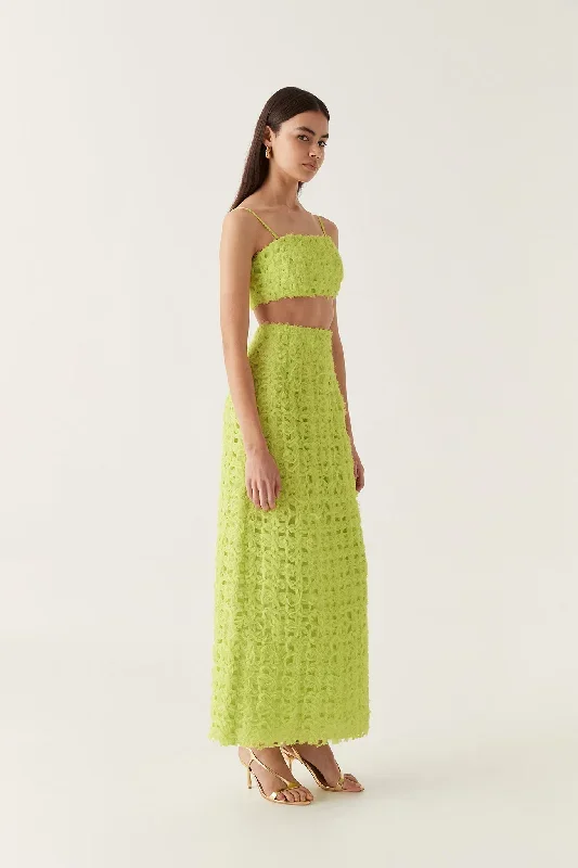 quintette-textured-midi-skirt-light-lime-green