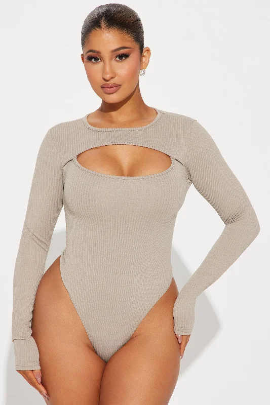 Robin Cut Out Bodysuit - Stone