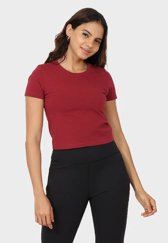 round-neck-half-sleeve-cotton-crop-t-shirt