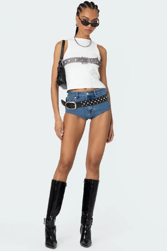 Super Micro High Rise Denim Shorts