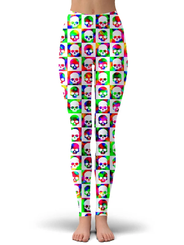 Skull Fam Green Leggings (Clearance)