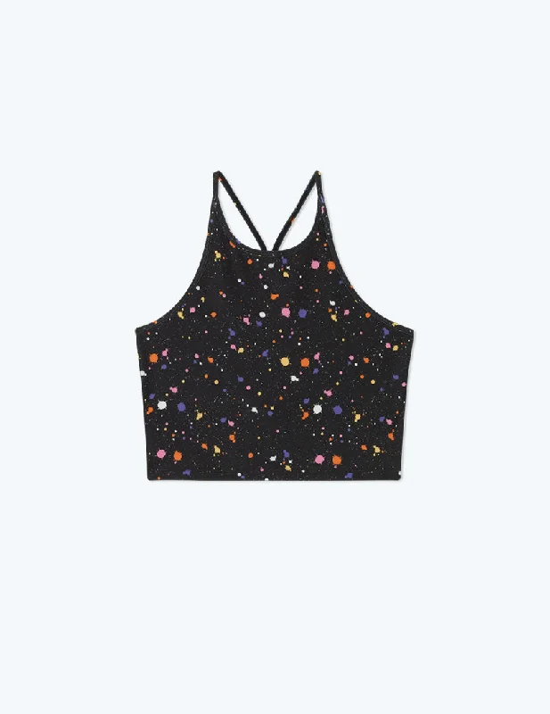 the-high-neck-midi-sports-bra-tank-paint-splatter-in-sea-urchin