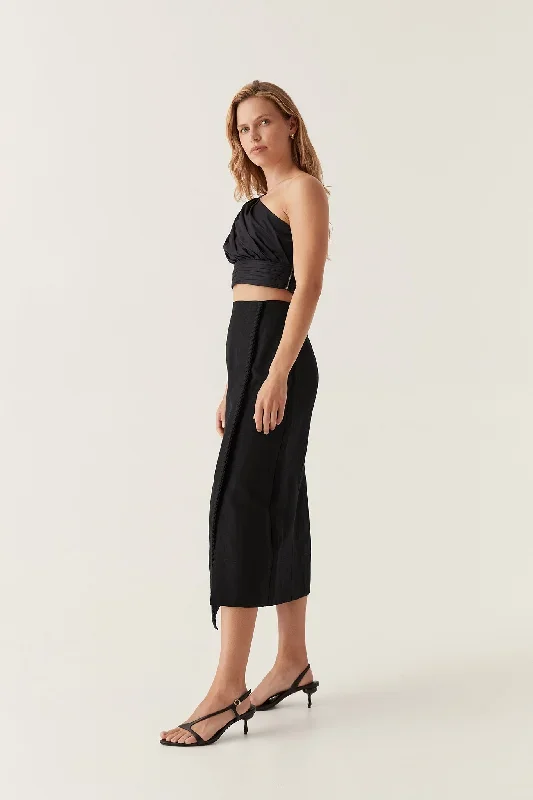 theory-cinched-midi-skirt-black