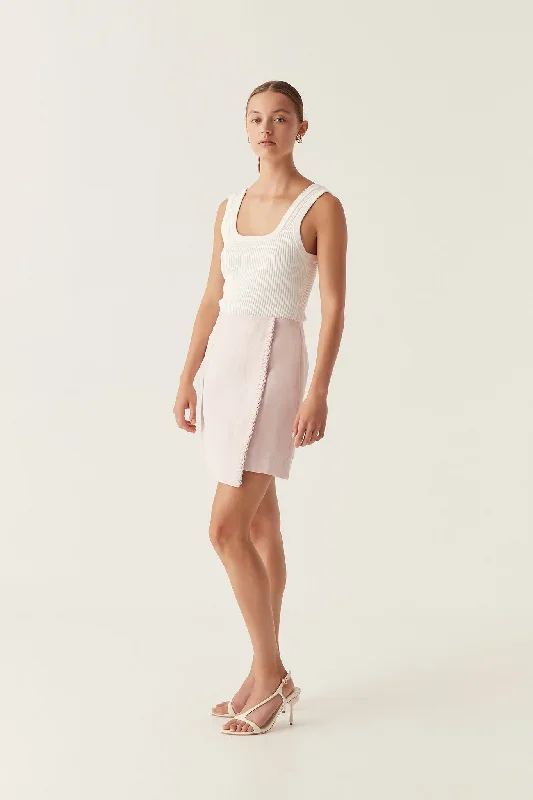 theory-cinched-mini-skirt-soft-pink