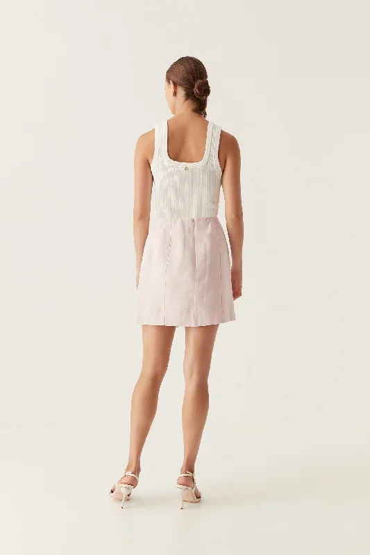 theory-cinched-mini-skirt-soft-pink