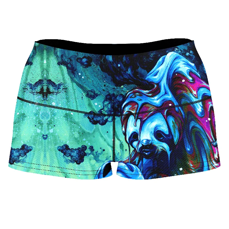 Toxic Sloth High-Waisted Women's Shorts