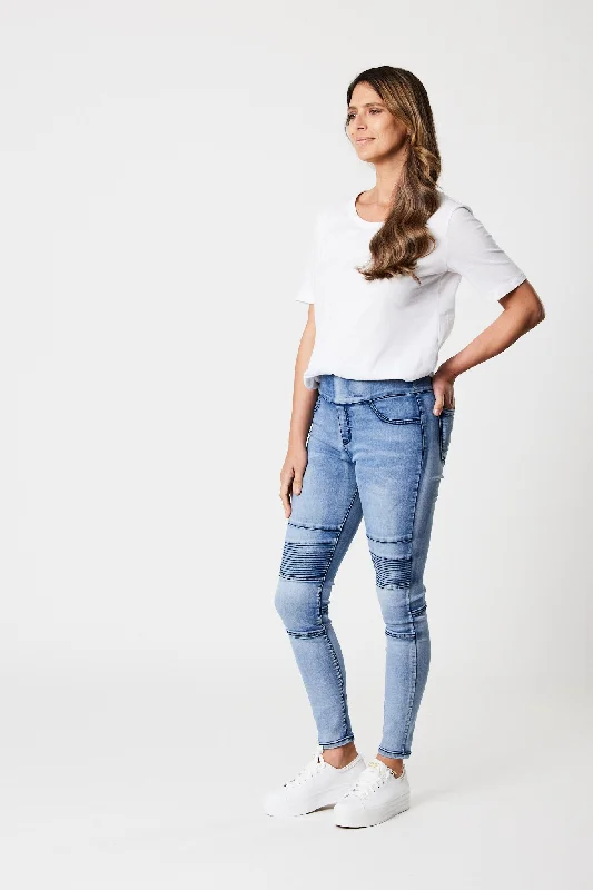 Wakee Lisa Stretch Denim Washed Blue