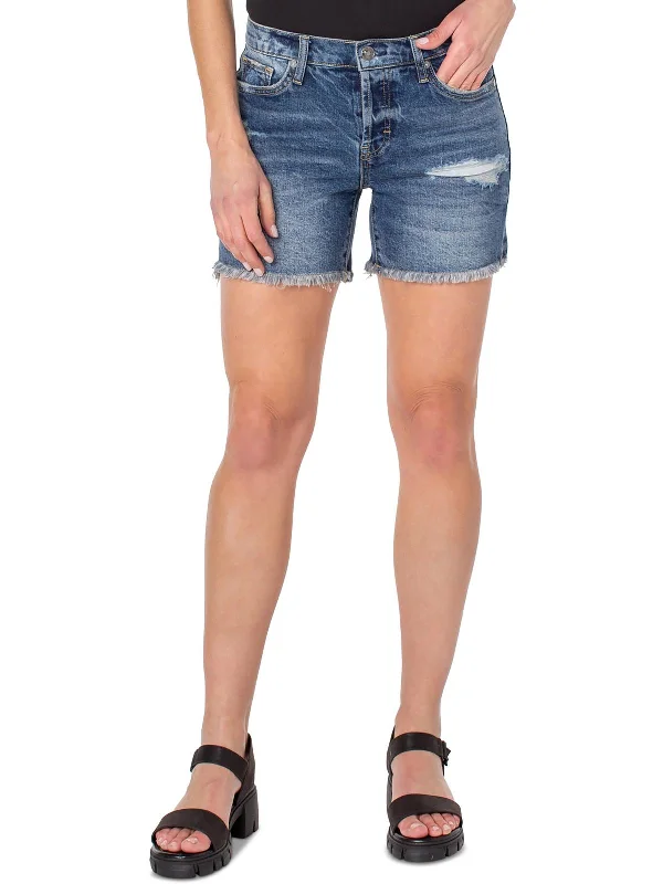 womens-light-wash-mini-denim-shorts