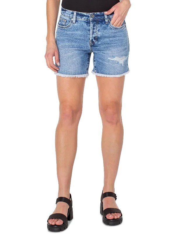 womens-light-wash-mini-denim-shorts